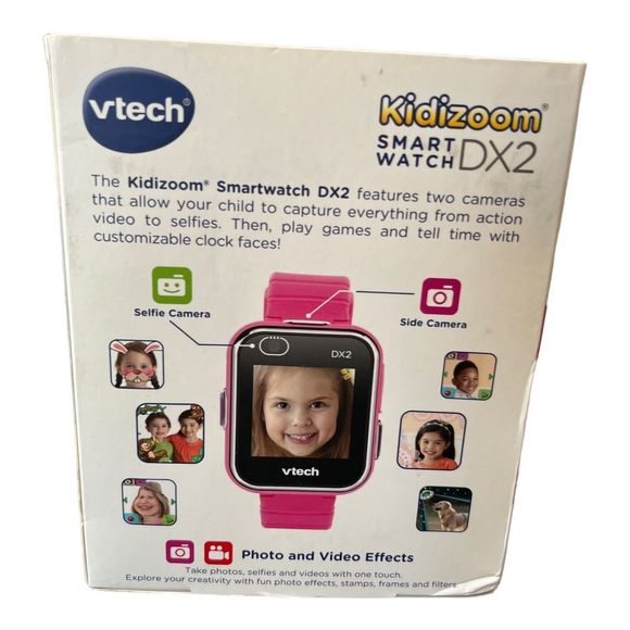 VTech KidiZoom Smartwatch DX2 Pink Smart Watch for Kids Camera Video Games NEW - Picture 2 of 5